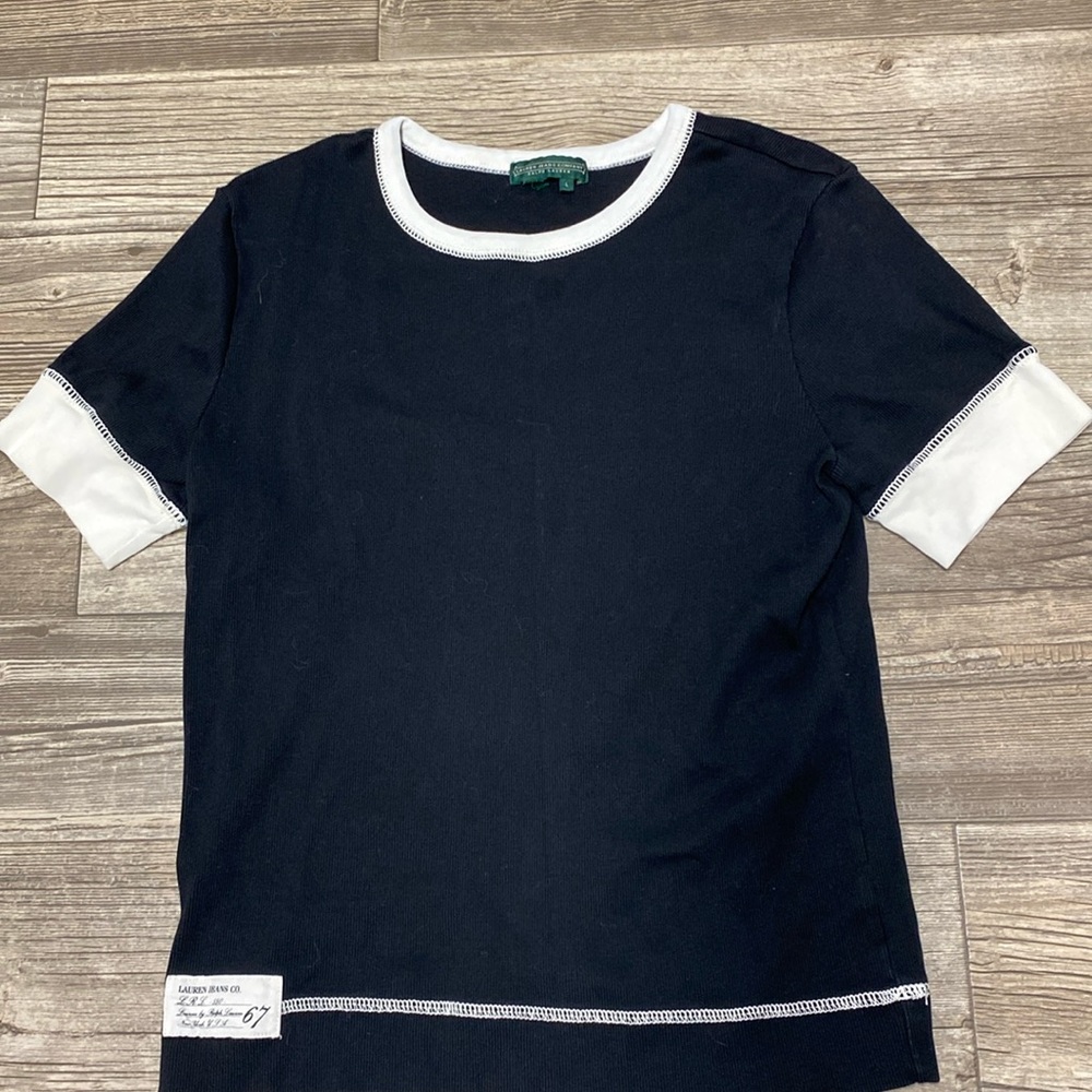 RALPH LAUREN VINTAGE 1/4 sleeve top
